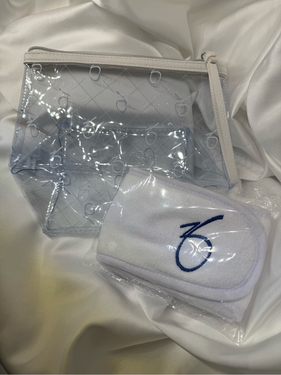 Zo Skin Health Other - Clear Makeup Travel Pouch with White Terry Headband